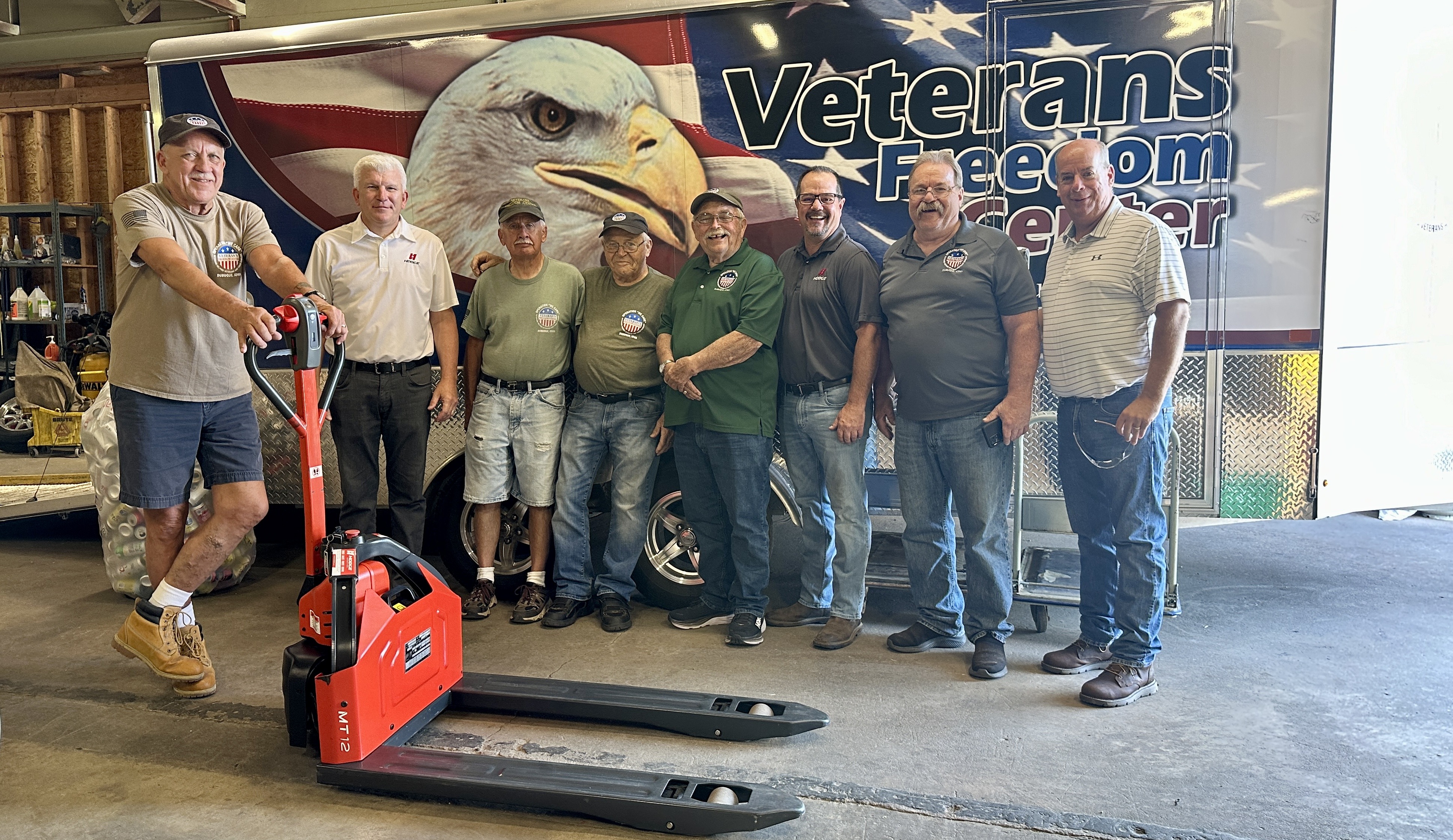HODGE GIVES BACK: ELECTRIC PALLET JACK DONATED TO VETERAN’S FREEDOM CENTER